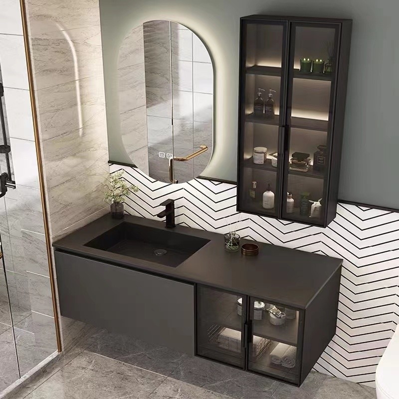Верхние блоки тщеты Bathroom Каррары изогнули белый неподдельный мраморный цвет