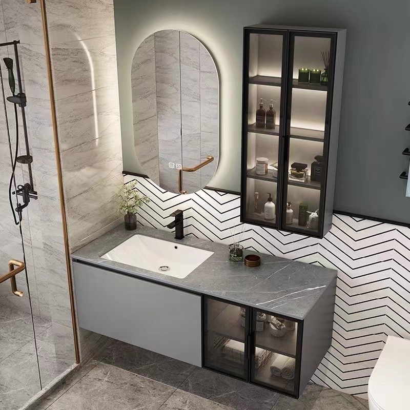 Верхние блоки тщеты Bathroom Каррары изогнули белый неподдельный мраморный цвет