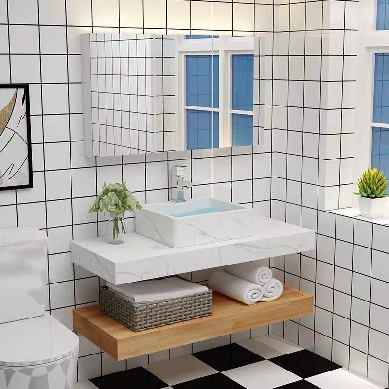 Водоустойчивой установленный стеной цвет шкафа зеркала тщеты Bathroom европейский модельный деревянный