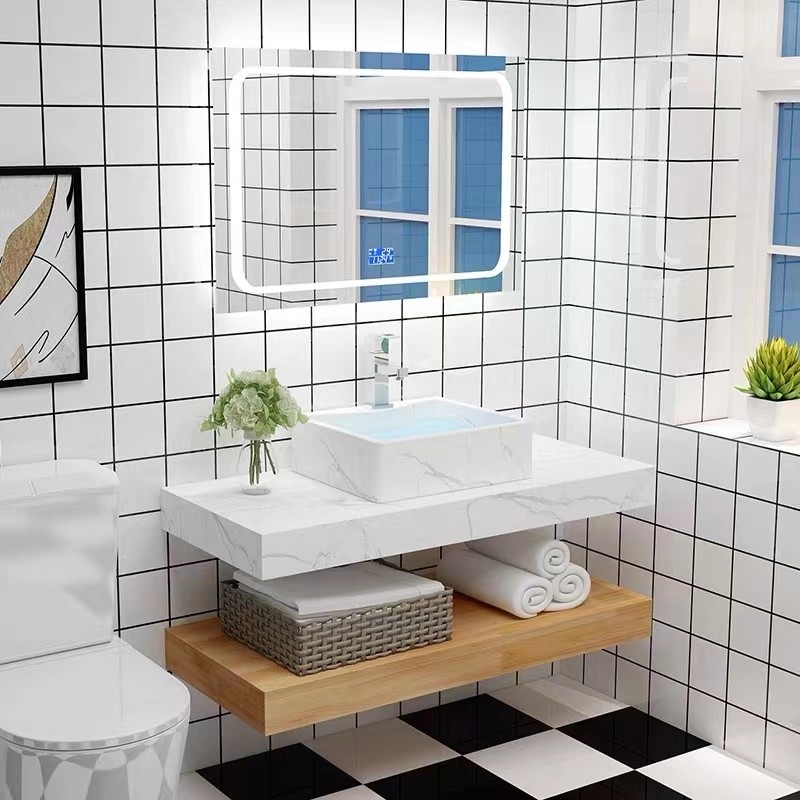 Водоустойчивой установленный стеной цвет шкафа зеркала тщеты Bathroom европейский модельный деревянный