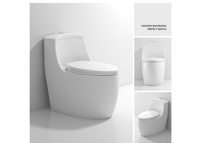 Белый застекленный цельный Wc удваивает изделия шара туалета полной ловушки s керамические санитарные