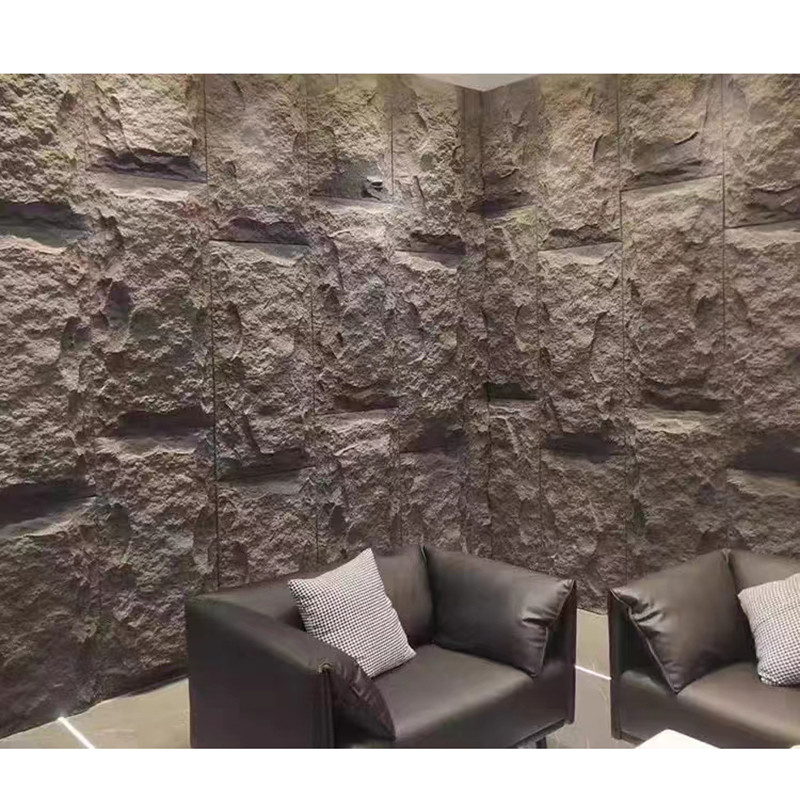 Плакирования стены 3D полиуретана культуры Faux PU панели искусственного крытого на открытом воздухе каменные