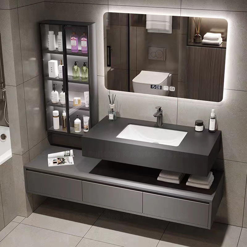 блоки тщеты Bathroom 60cm с раковиной и бортовой стеной шкафа повиснули водоустойчивый набор шкафа Bathroom