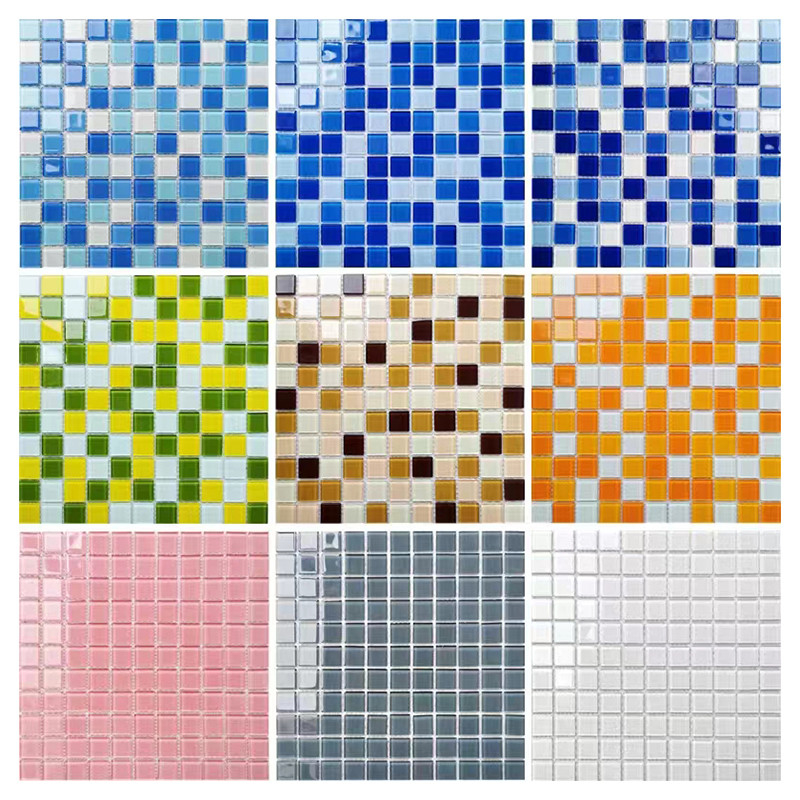 300х300мм Кристальное стекло Мозаичная плитка для ванной бассейн Кухня Backsplash
