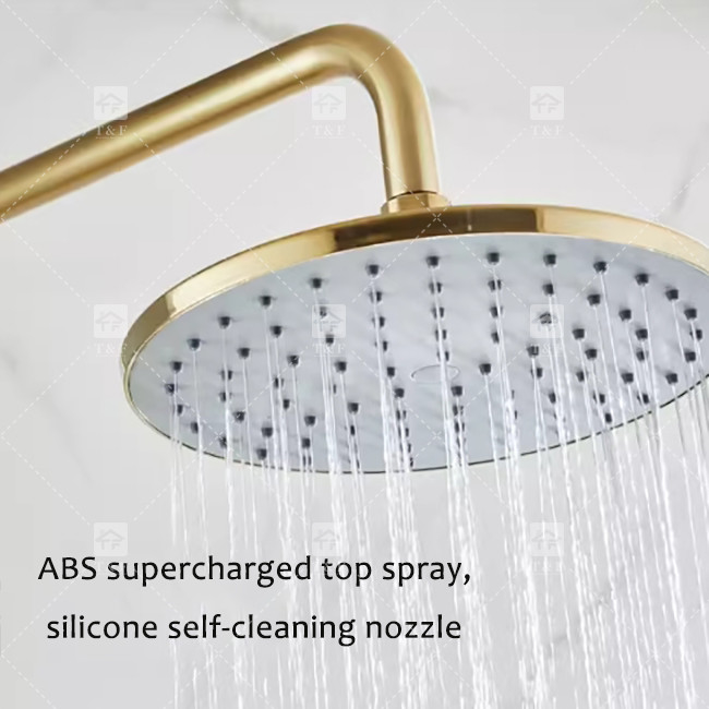 Nordic Light Luxury Shower Set Home Кран Бронзовый Щелкненный Золотой Горячий и Холодный Нагнетатель